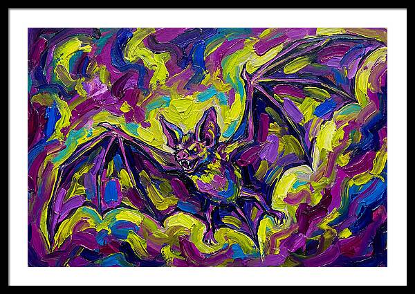Vibrant Vampire Bat In Flight