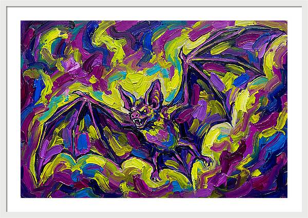 Vibrant Vampire Bat In Flight