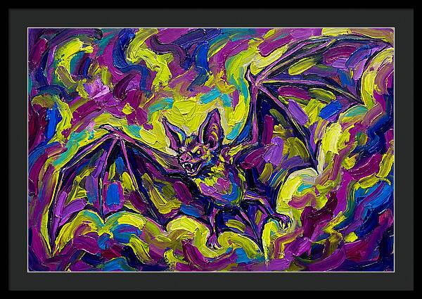Vibrant Vampire Bat In Flight