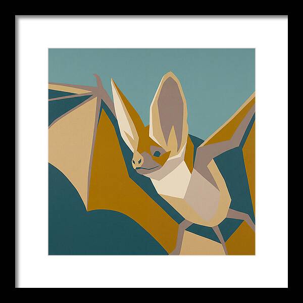 Vibrant Vampire Bat Portrait