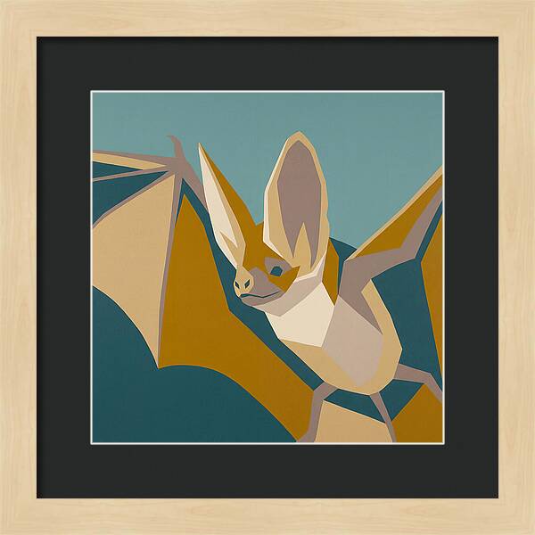 Vibrant Vampire Bat Portrait