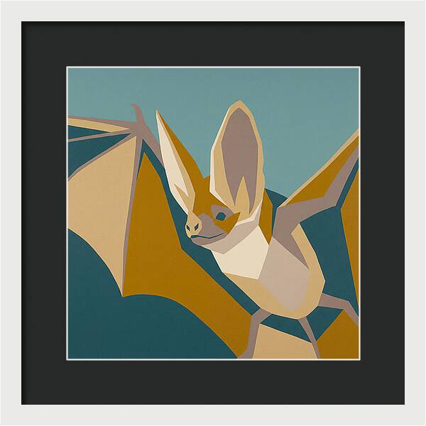 Vibrant Vampire Bat Portrait