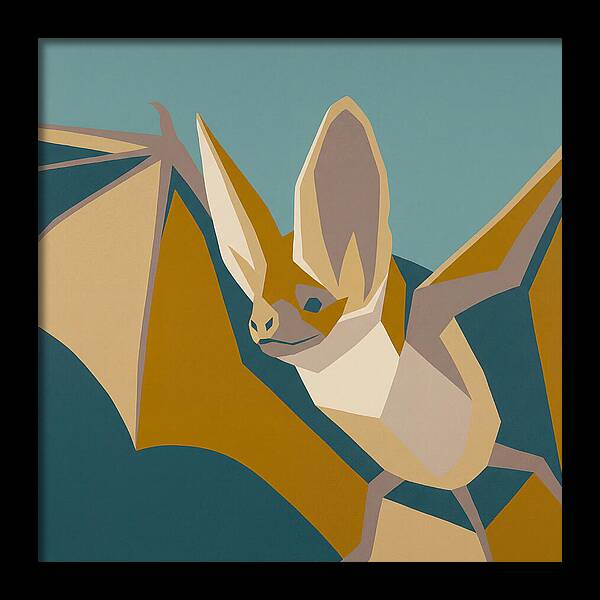 Vibrant Vampire Bat Portrait