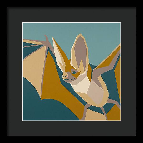 Vibrant Vampire Bat Portrait