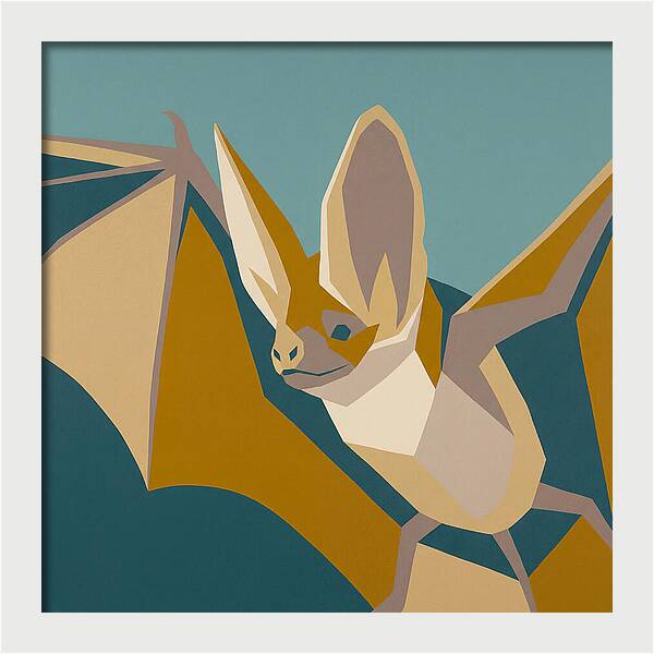 Vibrant Vampire Bat Portrait