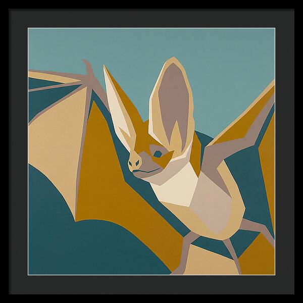 Vibrant Vampire Bat Portrait