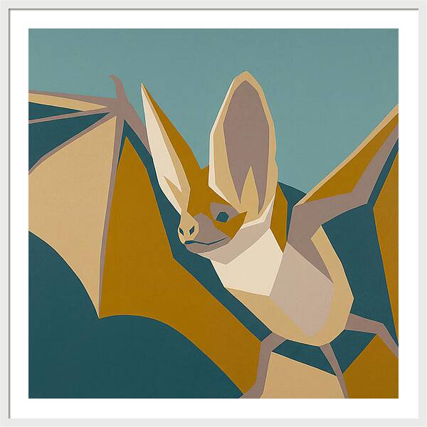 Vibrant Vampire Bat Portrait