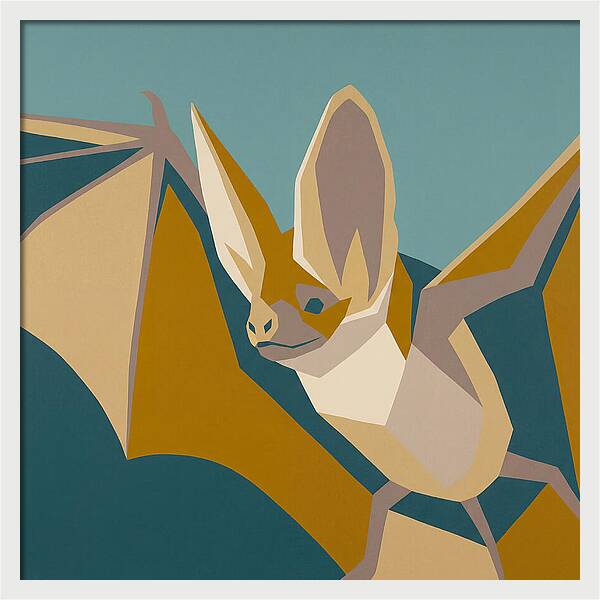 Vibrant Vampire Bat Portrait