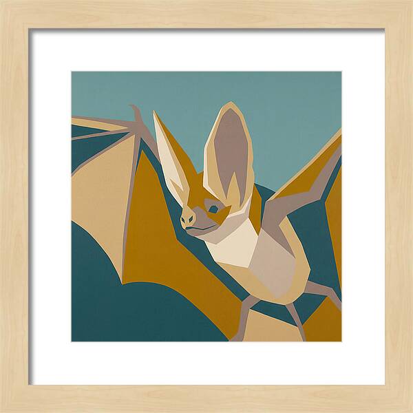 Vibrant Vampire Bat Portrait