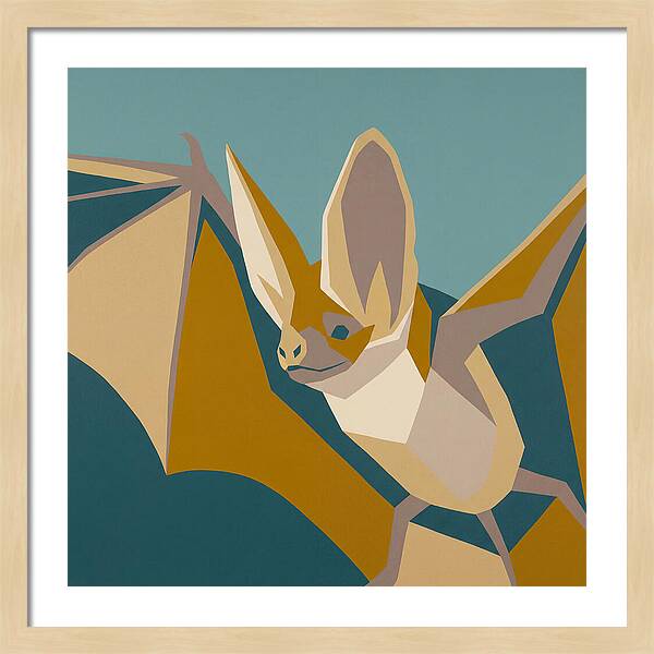 Vibrant Vampire Bat Portrait