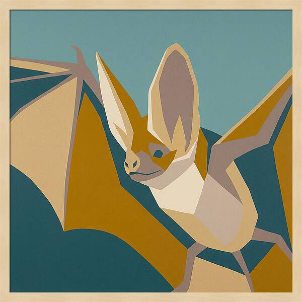 Vibrant Vampire Bat Portrait