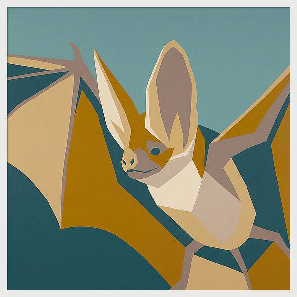 Vibrant Vampire Bat Portrait