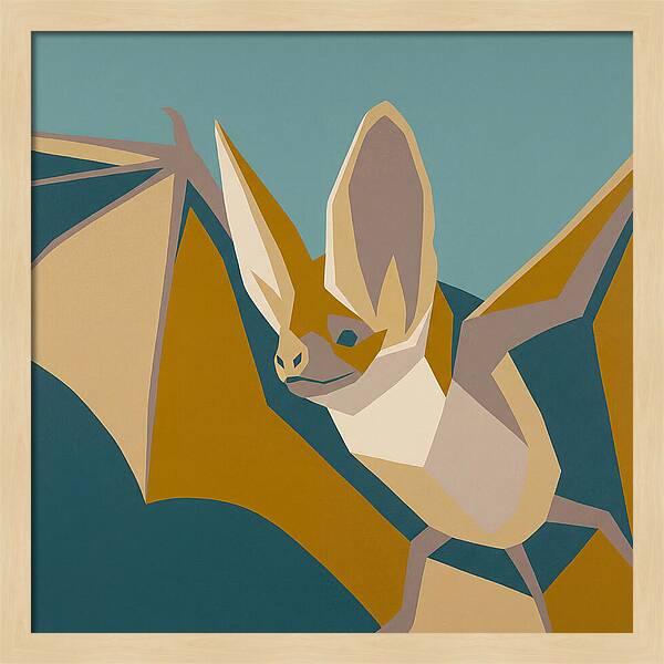 Vibrant Vampire Bat Portrait