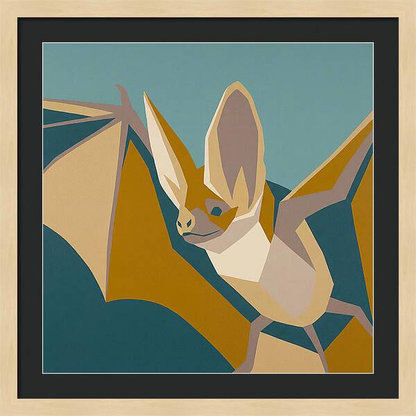 Vibrant Vampire Bat Portrait