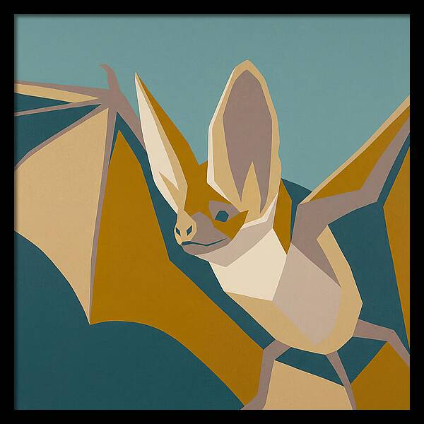 Vibrant Vampire Bat Portrait