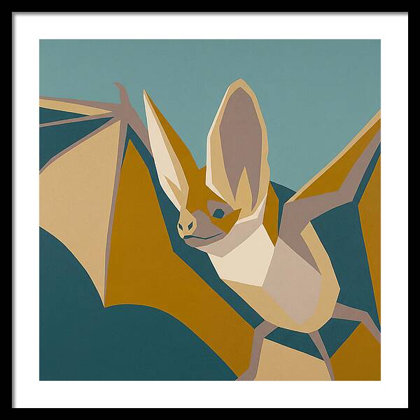 Vibrant Vampire Bat Portrait
