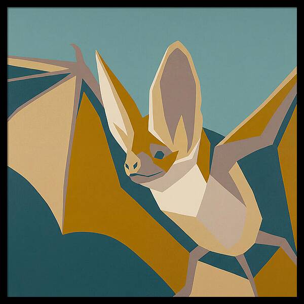 Vibrant Vampire Bat Portrait