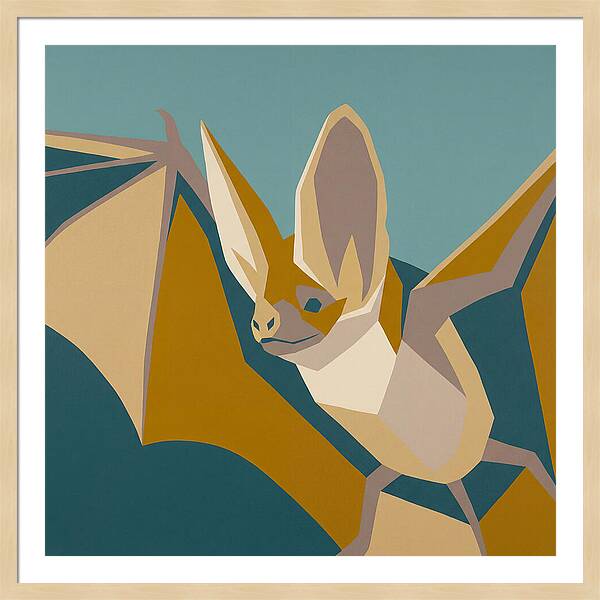 Vibrant Vampire Bat Portrait
