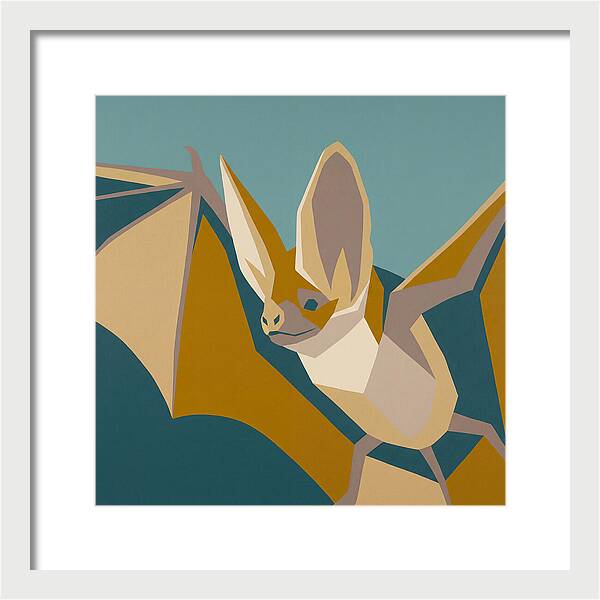 Vibrant Vampire Bat Portrait