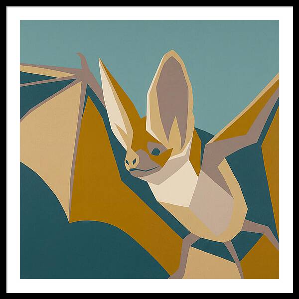 Vibrant Vampire Bat Portrait