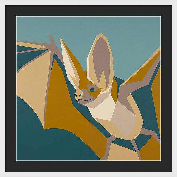 Vibrant Vampire Bat Portrait