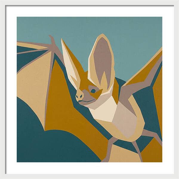 Vibrant Vampire Bat Portrait