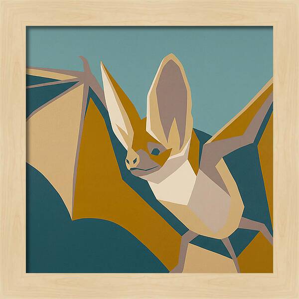 Vibrant Vampire Bat Portrait