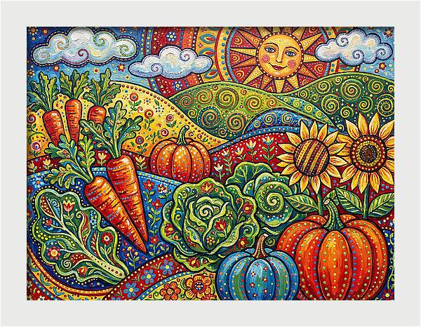 Vibrant Vegetable Garden Scene