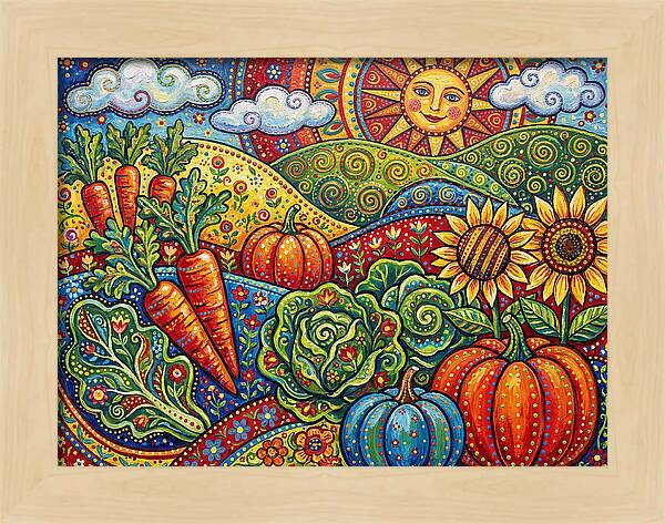Vibrant Vegetable Garden Scene