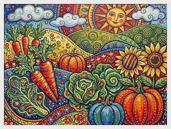 Vibrant Vegetable Garden Scene