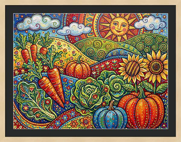 Vibrant Vegetable Garden Scene