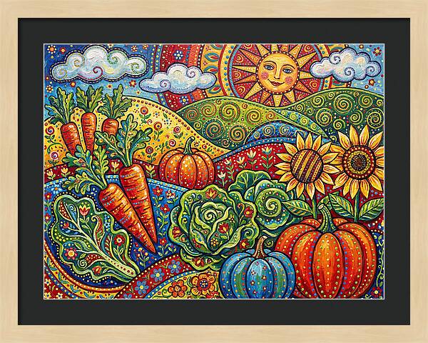 Vibrant Vegetable Garden Scene