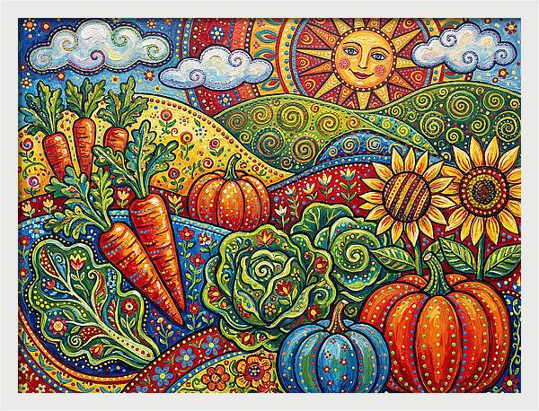 Vibrant Vegetable Garden Scene