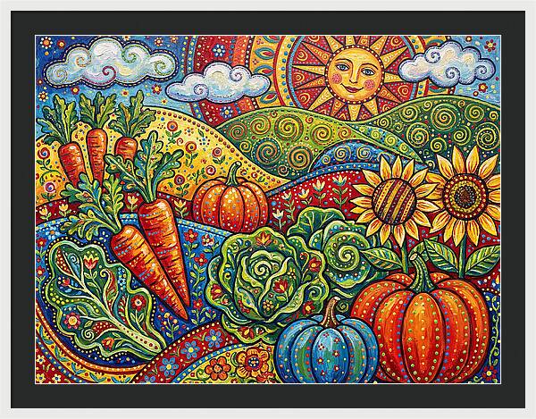 Vibrant Vegetable Garden Scene