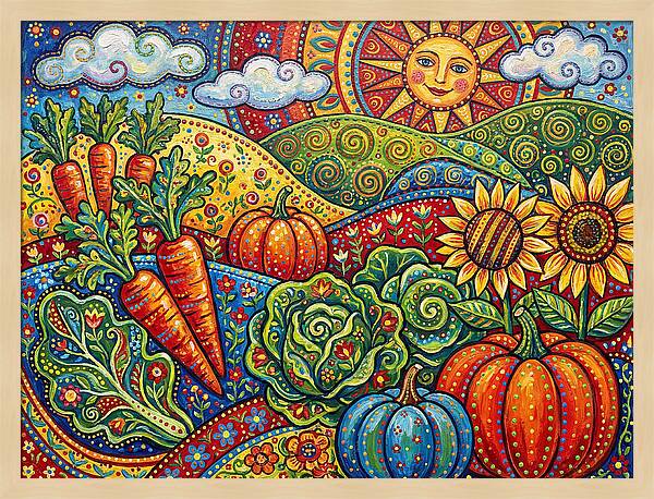 Vibrant Vegetable Garden Scene