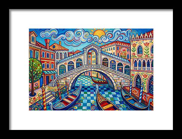 Vibrant Venice Bridge Scene