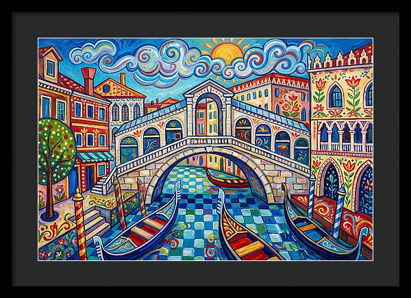Vibrant Venice Bridge Scene