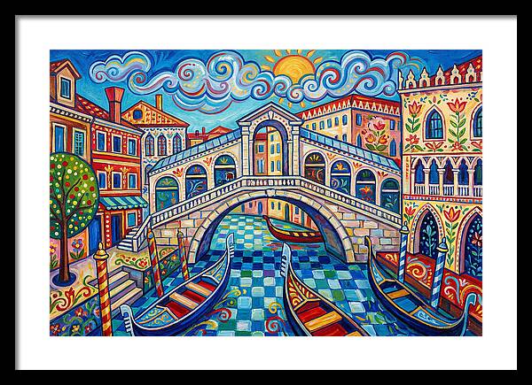 Vibrant Venice Bridge Scene