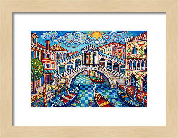 Vibrant Venice Bridge Scene