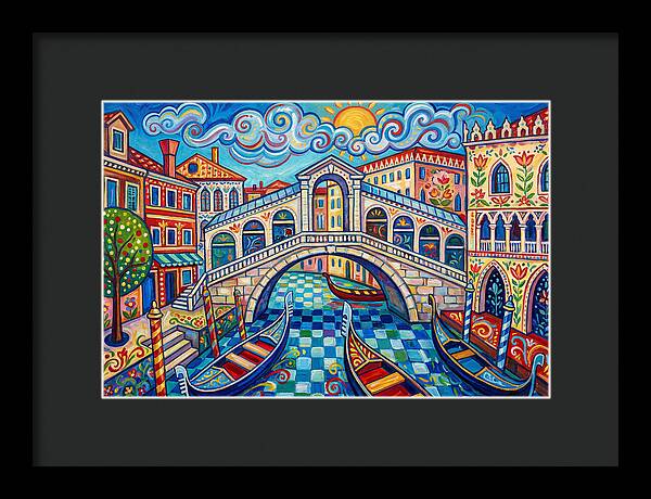 Vibrant Venice Bridge Scene