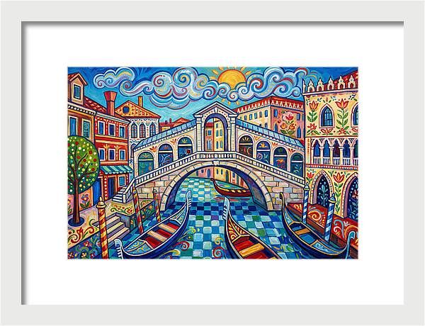 Vibrant Venice Bridge Scene
