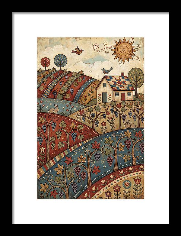 Vibrant Vineyard Landscape