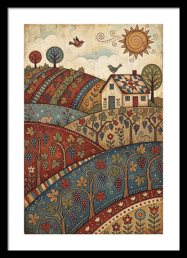 Vibrant Vineyard Landscape