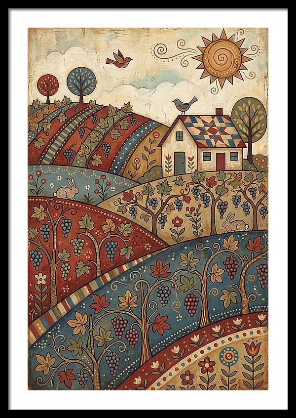 Vibrant Vineyard Landscape