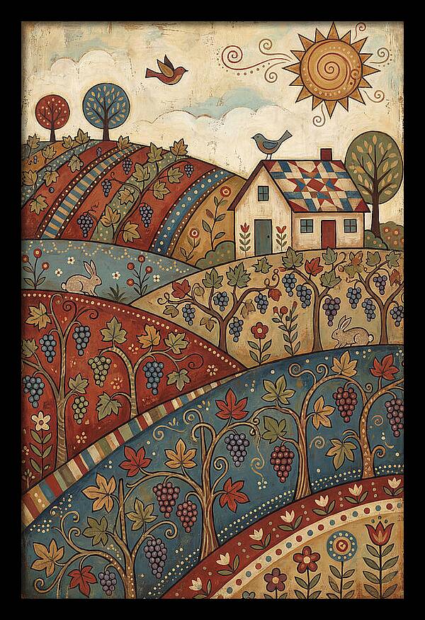Vibrant Vineyard Landscape