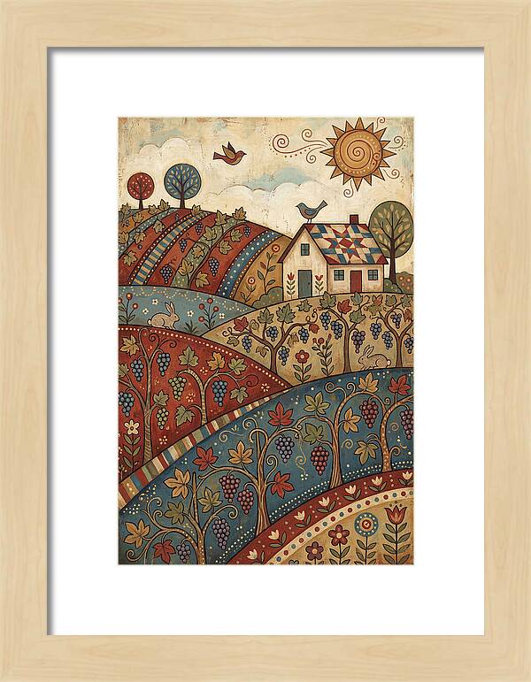 Vibrant Vineyard Landscape