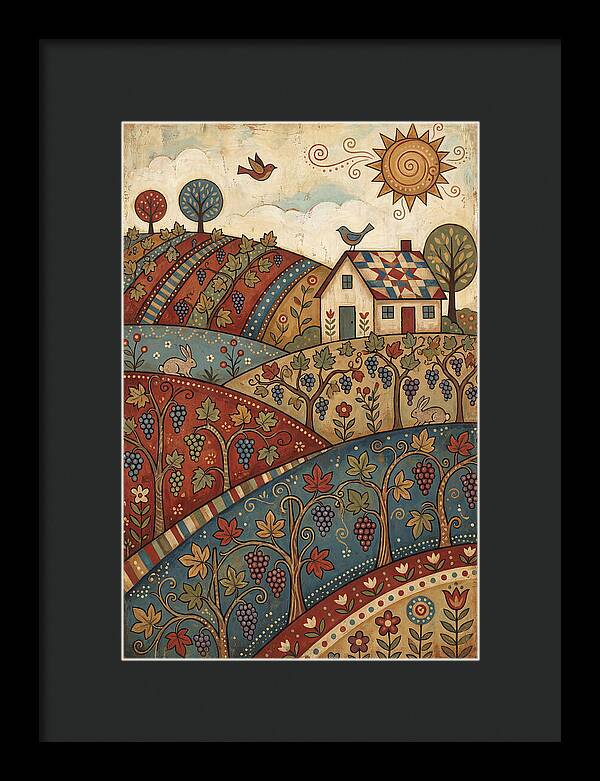 Vibrant Vineyard Landscape