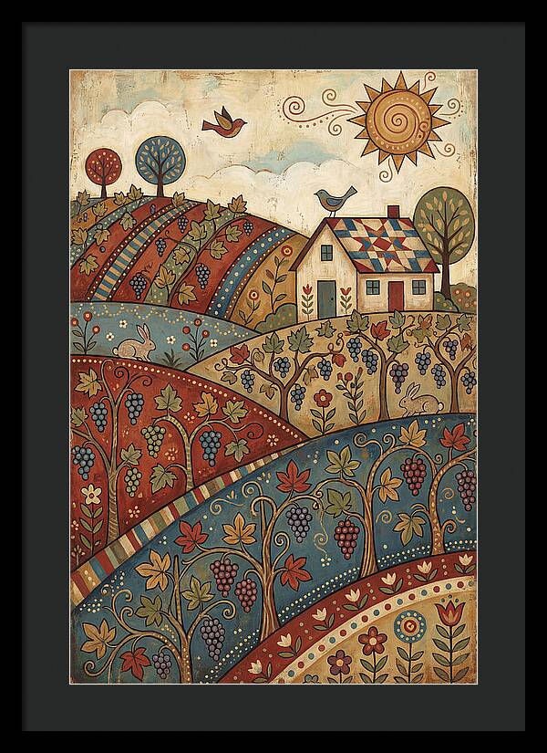 Vibrant Vineyard Landscape