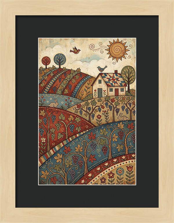 Vibrant Vineyard Landscape