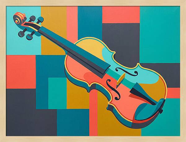 Vibrant Violin Composition